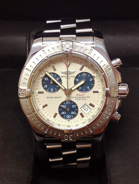 breitling colt a73380 silver.